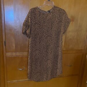 SHEIN Brown Leopard Print Mini Dress